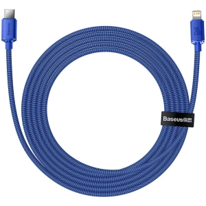 Kabel USB-C do Lightning Baseus Crystal, 20W, PD, 2m (niebieski)