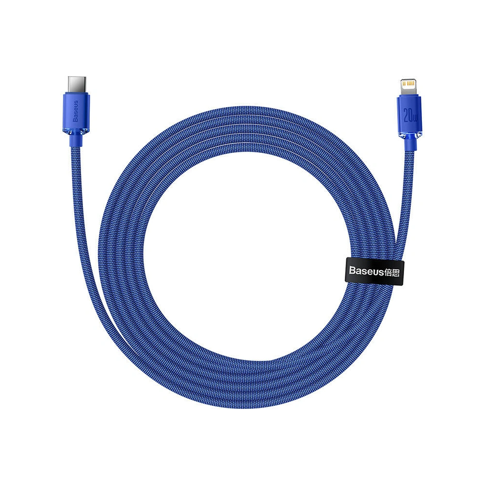 Hurtownia GSM - Kabel USB-C do Lightning Baseus Crystal, 20W, PD, 2m (modrý) - BSU3021BLU - {ean13} - Hurt