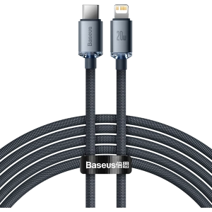 Kabel USB-C do Lightning Baseus Crystal, 20W, PD, 2m (czarny)