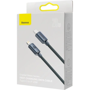 Kabel USB-C do Lightning Baseus Crystal, 20W, PD, 2m (czarny)