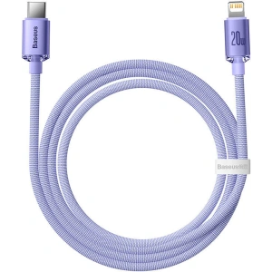 Kabel USB-C do Lightning Baseus Crystal, 20W, PD, 1.2m (fioletowy)