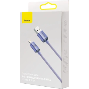 Hurtownia GSM - Kabel USB do Lightning Baseus Crystal, 2.4A, 2m (fioletowy) - BSU3024PRP - {ean13} - Hurt