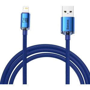 Hurtownia GSM - Kabel USB do Lightning Baseus Crystal, 2.4A, 2m (niebieski) - BSU3025BLU - {ean13} - Hurt