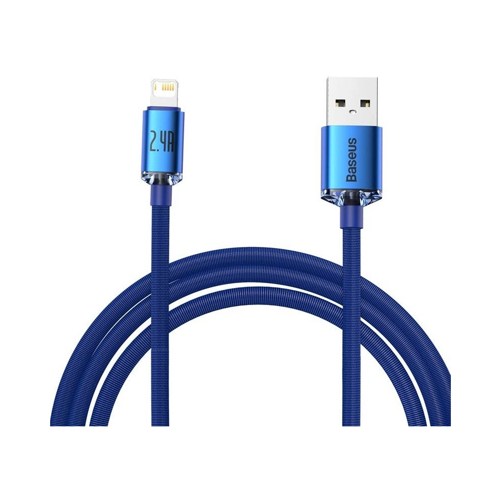 Hurtownia GSM - Kabel USB do Lightning Baseus Crystal, 2.4A, 2m (niebieski) - BSU3025BLU - {ean13} - Hurt