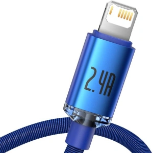 Hurtownia GSM - Kabel USB do Lightning Baseus Crystal, 2.4A, 2m (niebieski) - BSU3025BLU - {ean13} - Hurt