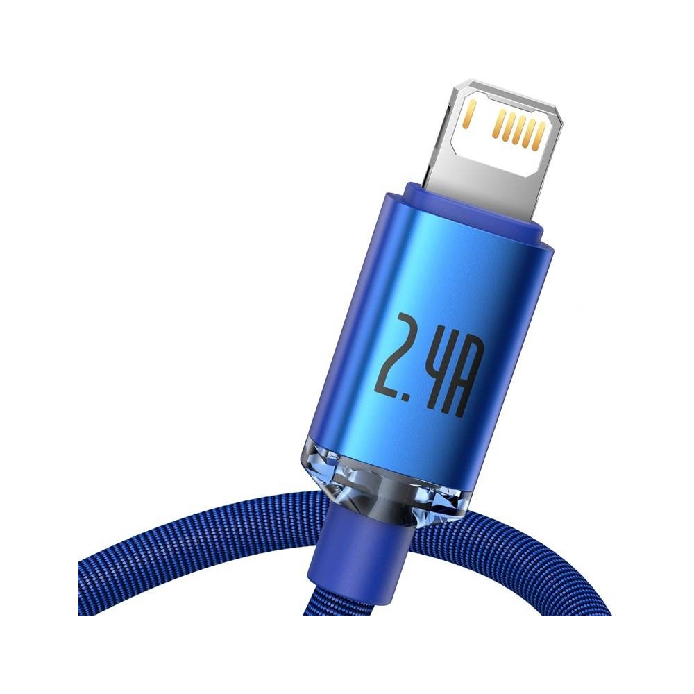 Hurtownia GSM - Kabel USB do Lightning Baseus Crystal, 2.4A, 2m (niebieski) - BSU3025BLU - {ean13} - Hurt