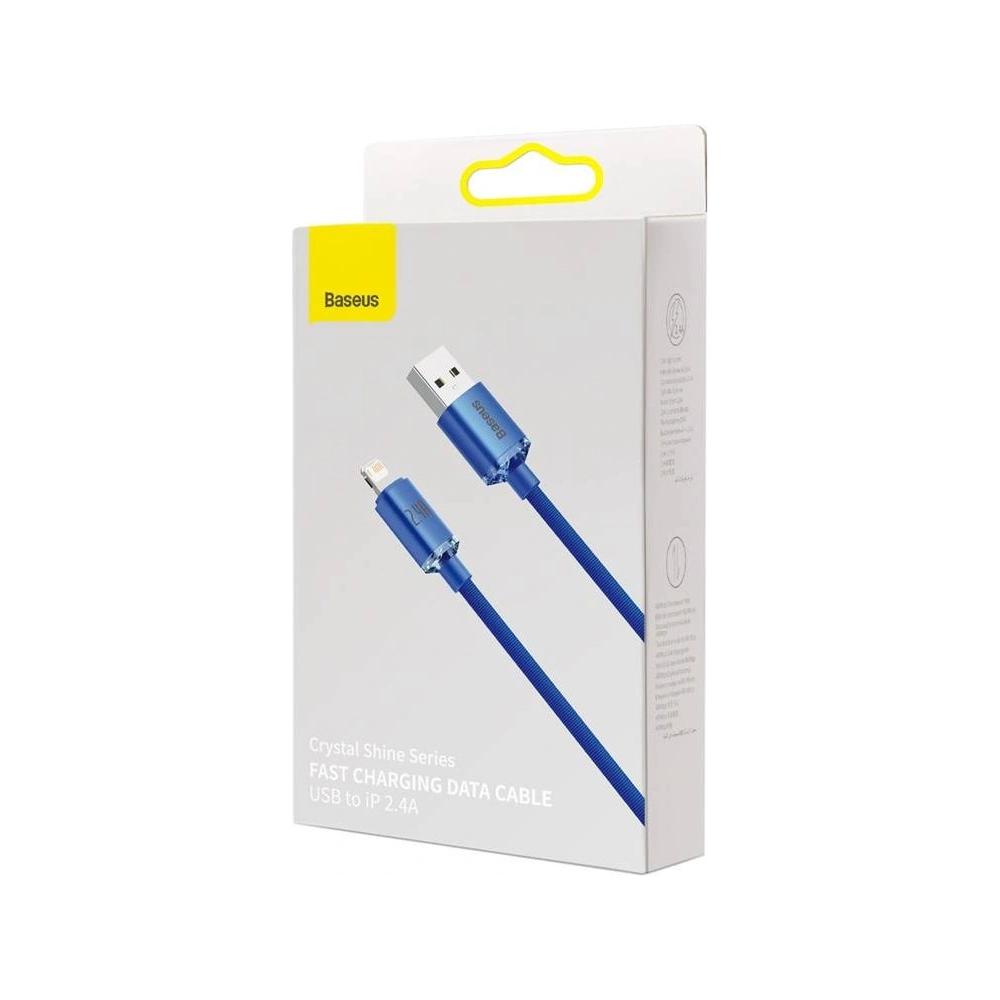 Hurtownia GSM - Kabel USB do Lightning Baseus Crystal, 2.4A, 2m (niebieski) - BSU3025BLU - {ean13} - Hurt