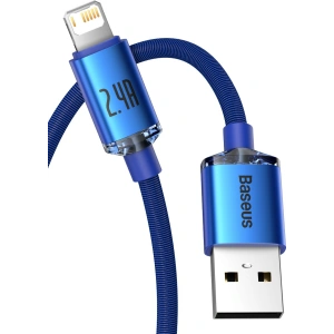 Hurtownia GSM - Kabel USB do Lightning Baseus Crystal, 2.4A, 1.2m (niebieski) - BSU3027BLU - {ean13} - Hurt
