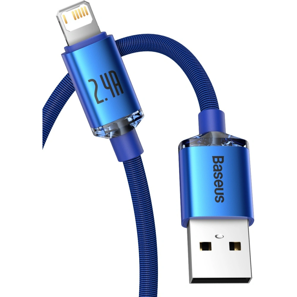 Hurtownia GSM - Kabel USB do Lightning Baseus Crystal, 2.4A, 1.2m (modrý) - BSU3027BLU - {ean13} - Hurt