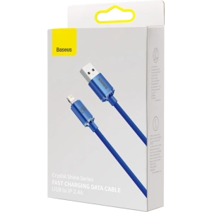USB do Lightning Baseus Crystal Cable, 2.4A, 1.2m (blue)