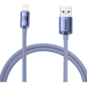 Hurtownia GSM - Kabel USB do Lightning Baseus Crystal, 2.4A, 1.2m (fioletowy) - BSU3028PRP - {ean13} - Hurt