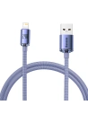 Kabel USB do Lightning Baseus Crystal, 2.4A, 1.2m (fioletowy)