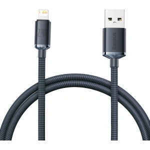 Hurtownia GSM - Kabel USB do Lightning Baseus Crystal, 2.4A, 1.2m (czarny) - BSU3029BLK - {ean13} - Hurt