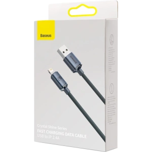Hurtownia GSM - Kabel USB do Lightning Baseus Crystal, 2.4A, 1.2m (czarny) - BSU3029BLK - {ean13} - Hurt