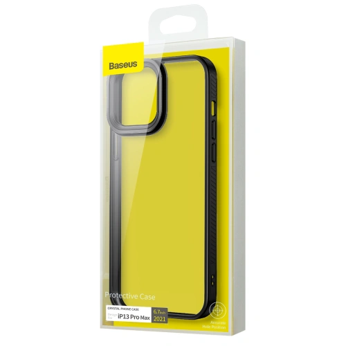 Etui Baseus Crystal Apple iPhone 13 Pro Max (czarne)