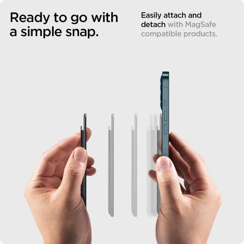 Etui na karty MagSafe Spigen Valentinus Universal Magnetic Card Holder Black