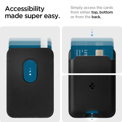 Etui na karty MagSafe Spigen Valentinus Universal Magnetic Card Holder Black