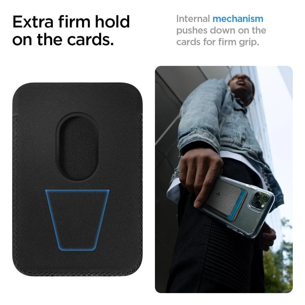 Hurtownia GSM - Etui na karty MagSafe Spigen Valentinus Universal Magnetic Držák na karty Černý - SPN2063BLK - {ean13} - Hurt