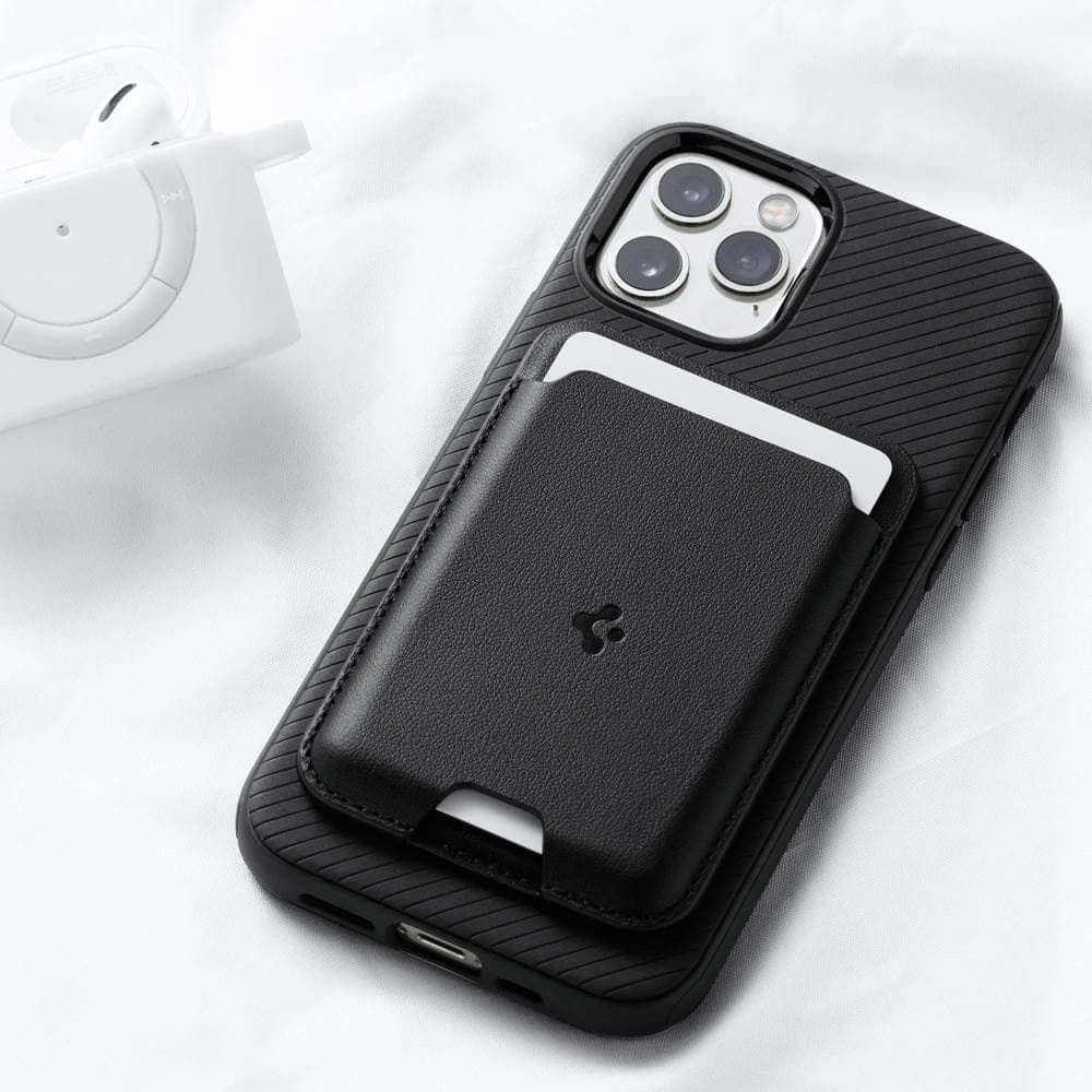 Hurtownia GSM - Etui na karty MagSafe Spigen Valentinus Universal Magnetic Držák na karty Černý - SPN2063BLK - {ean13} - Hurt