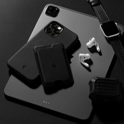 Etui na karty MagSafe Spigen Valentinus Universal Magnetic Card Holder Black