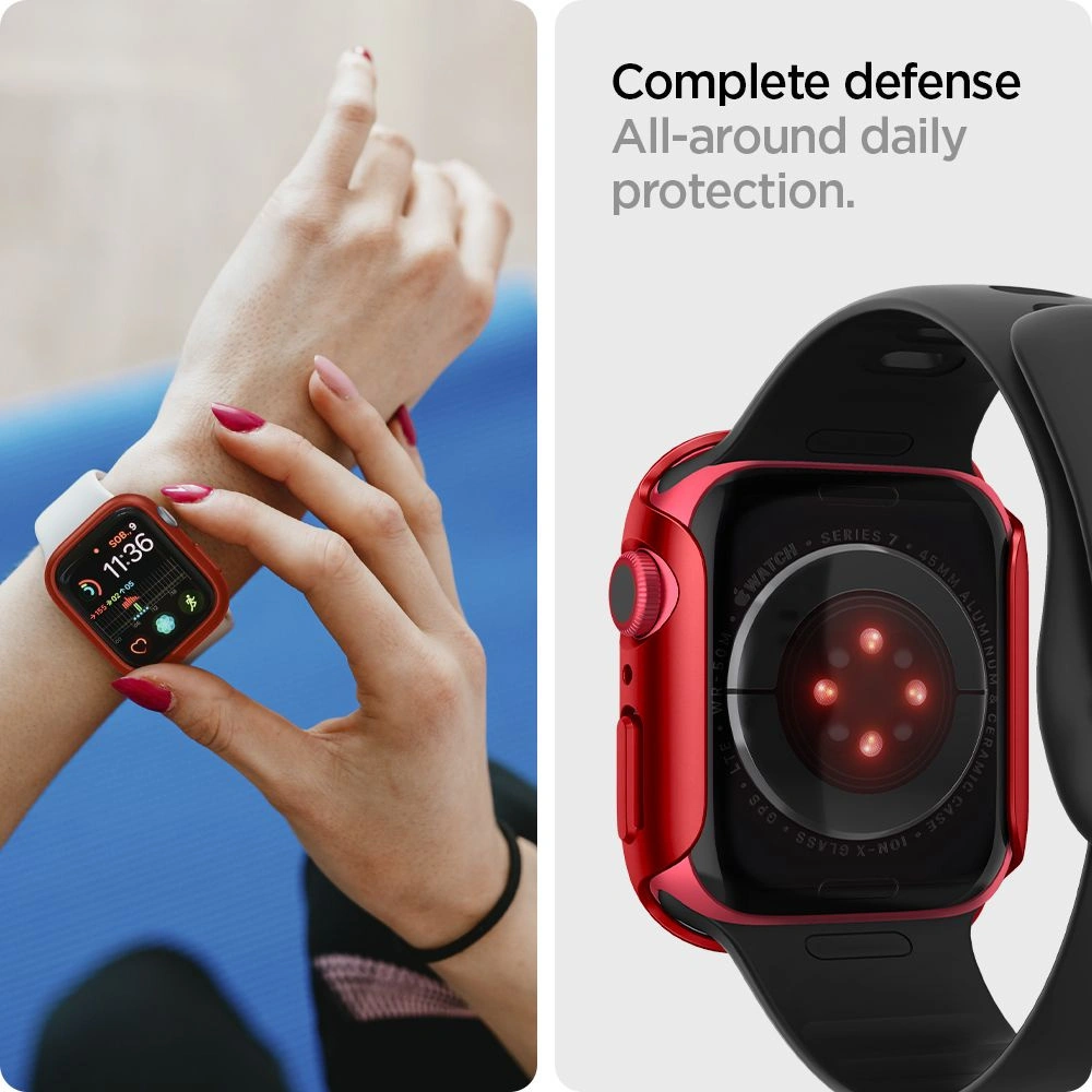 Hurtownia GSM - Etui Spigen Thin Fit Apple Watch 7/8 (45mm) Roșu Metalic - SPN2065RED - {ean13} - Hurt