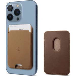 Card holder Spigen Valentinus Magsafe Universal Magnetic Card Holder Brown