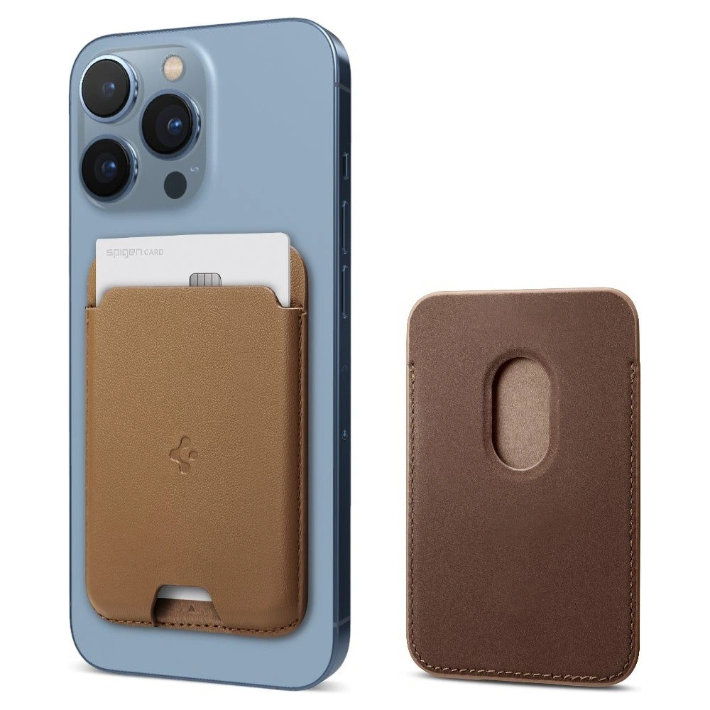 Wholesale Card holder Spigen Valentinus Magsafe Universal Magnetic Card Holder Brown - SPN2067BROWN - {ean13} - Hurt
