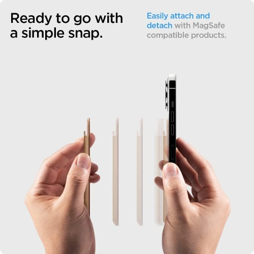 Etui na karty Spigen Valentinus Magsafe Universal Magnetic Card Holder Brown