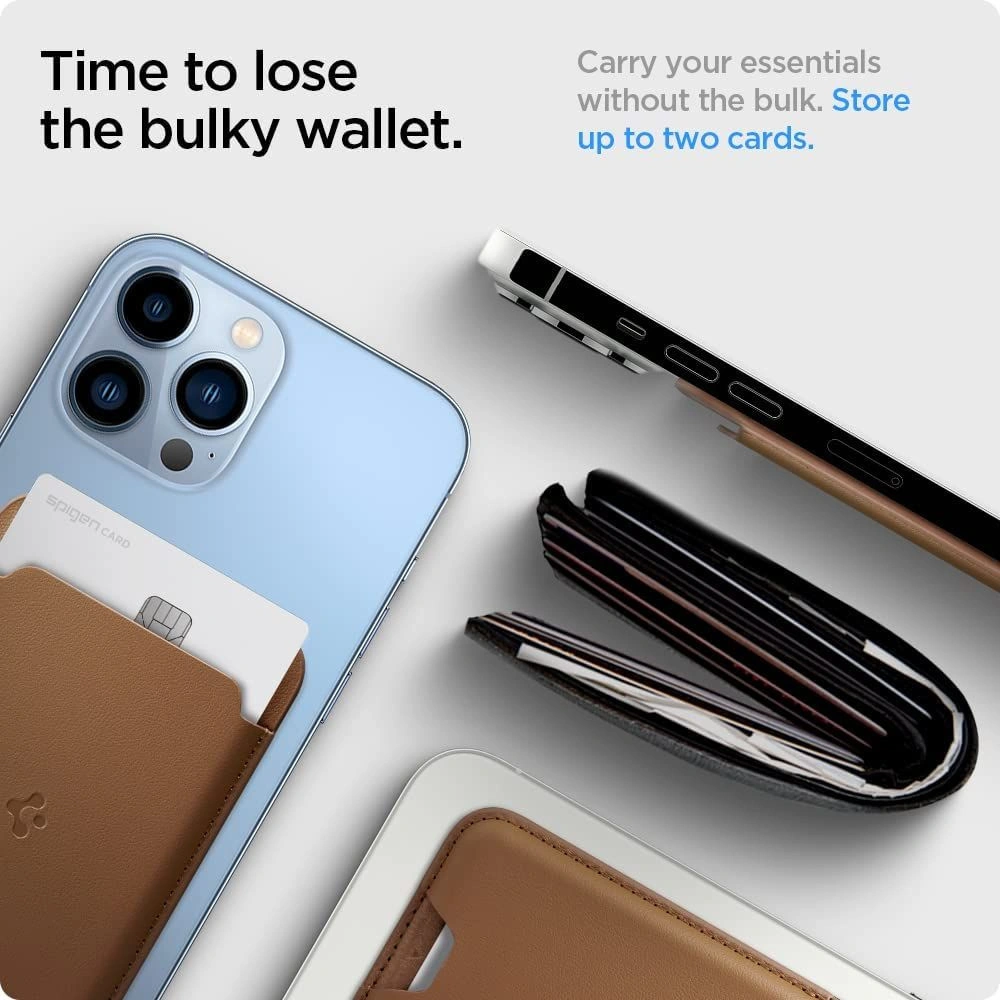 Hurtownia GSM - Etui na karty Spigen Valentinus Magsafe Universal Magnetic Card Holder Brown - SPN2067BROWN - {ean13} - Hurt