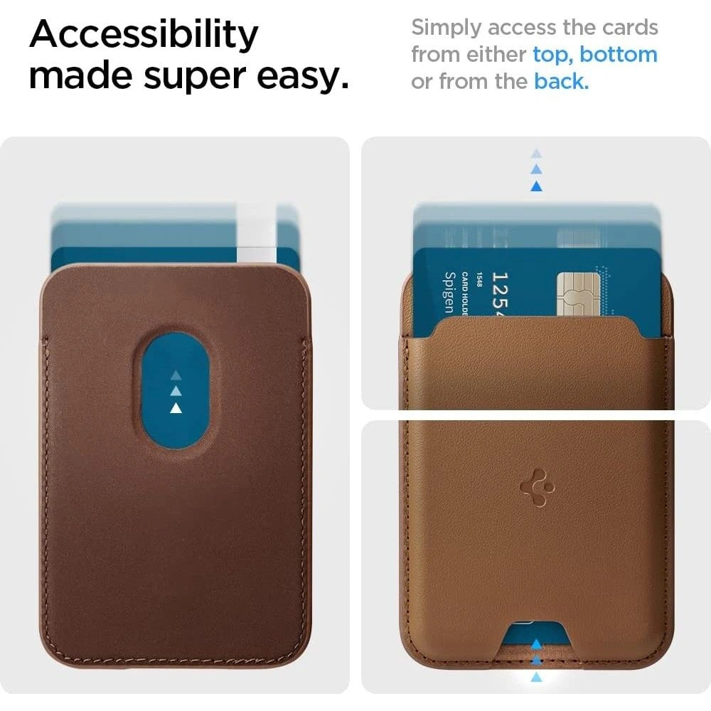 Hurtownia GSM - Etui na karty Spigen Valentinus Magsafe Universal Magnetic Card Holder Brown - SPN2067BROWN - {ean13} - Hurt