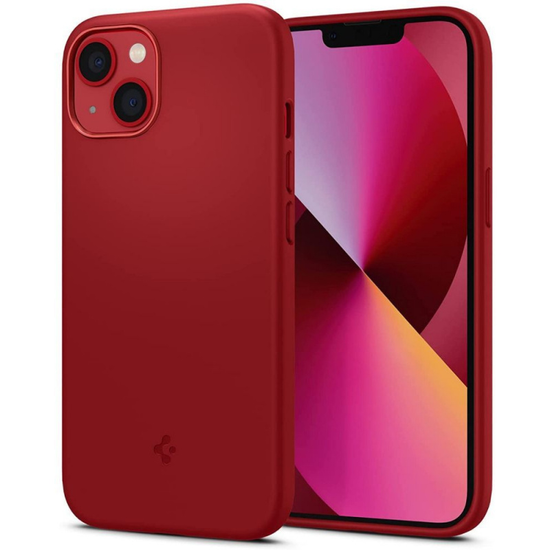 Hurtownia Spigen - 8809811855425 - SPN2068RED - Etui Spigen Silicone Fit Apple iPhone 13 mini Red - B2B homescreen