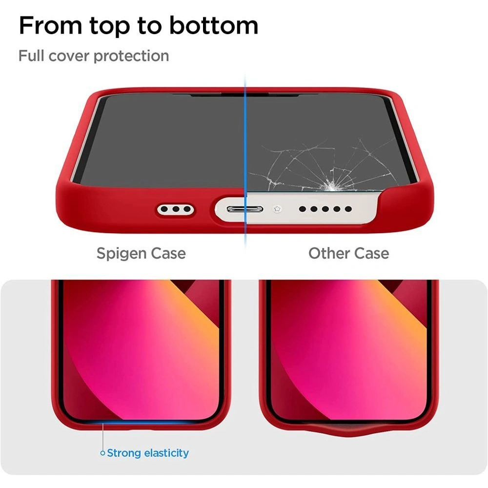 Hurtownia GSM - Etui Spigen Silicone Fit Apple iPhone 13 mini Červená - SPN2068RED - {ean13} - Hurt
