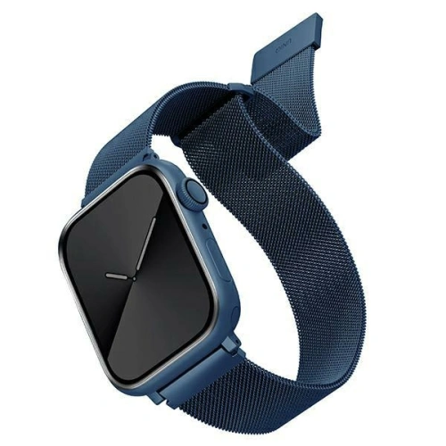 Pasek UNIQ Dante Apple Watch Series 4/5/6/7/SE/8/9/10 40/41/42mm Stainless Steel niebieski/cobalt blue