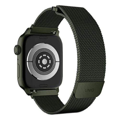 Pasek UNIQ Dante Apple Watch Series 4/5/6/7/SE/8/9/10 40/41/42mm Stainless Steel zielony/green