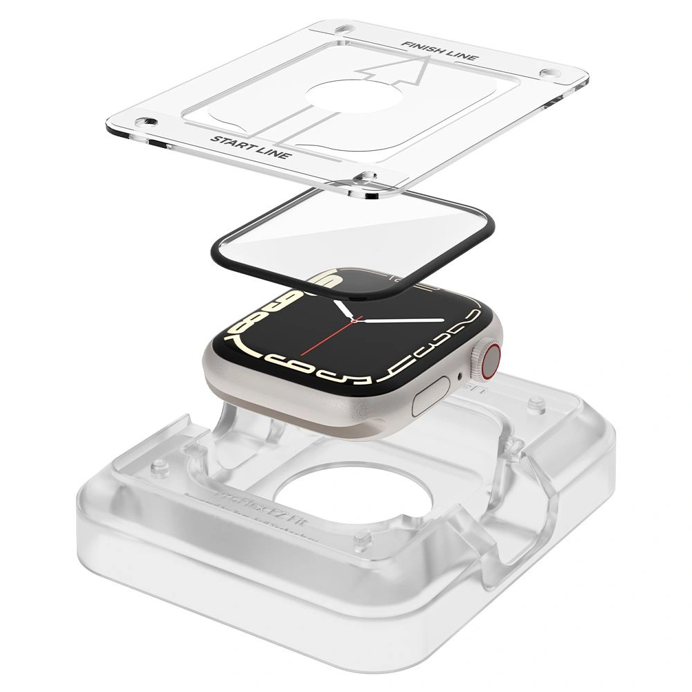Hurtownia GSM - Hybidní sklo Spigen Proflex ez Fit Apple Watch 4/5/6/7/8/9/SE 44/45mm [2 PACK] - SPN2070 - {ean13} - Hurt