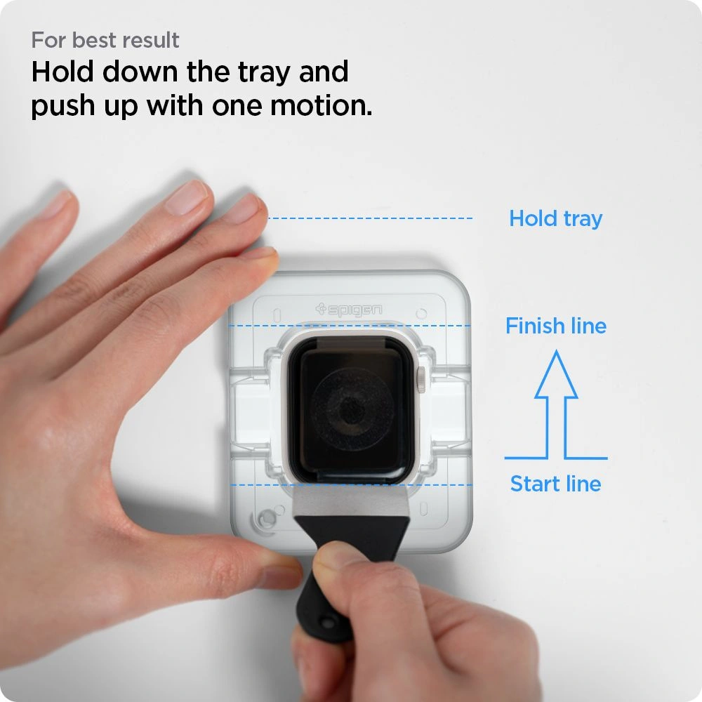 Hurtownia GSM - Hybidní sklo Spigen Proflex ez Fit Apple Watch 4/5/6/7/8/9/SE 44/45mm [2 PACK] - SPN2070 - {ean13} - Hurt