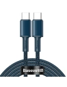 Kabel USB-C na USB-C Baseus High Density Braided, 100W, 2m (modrý)