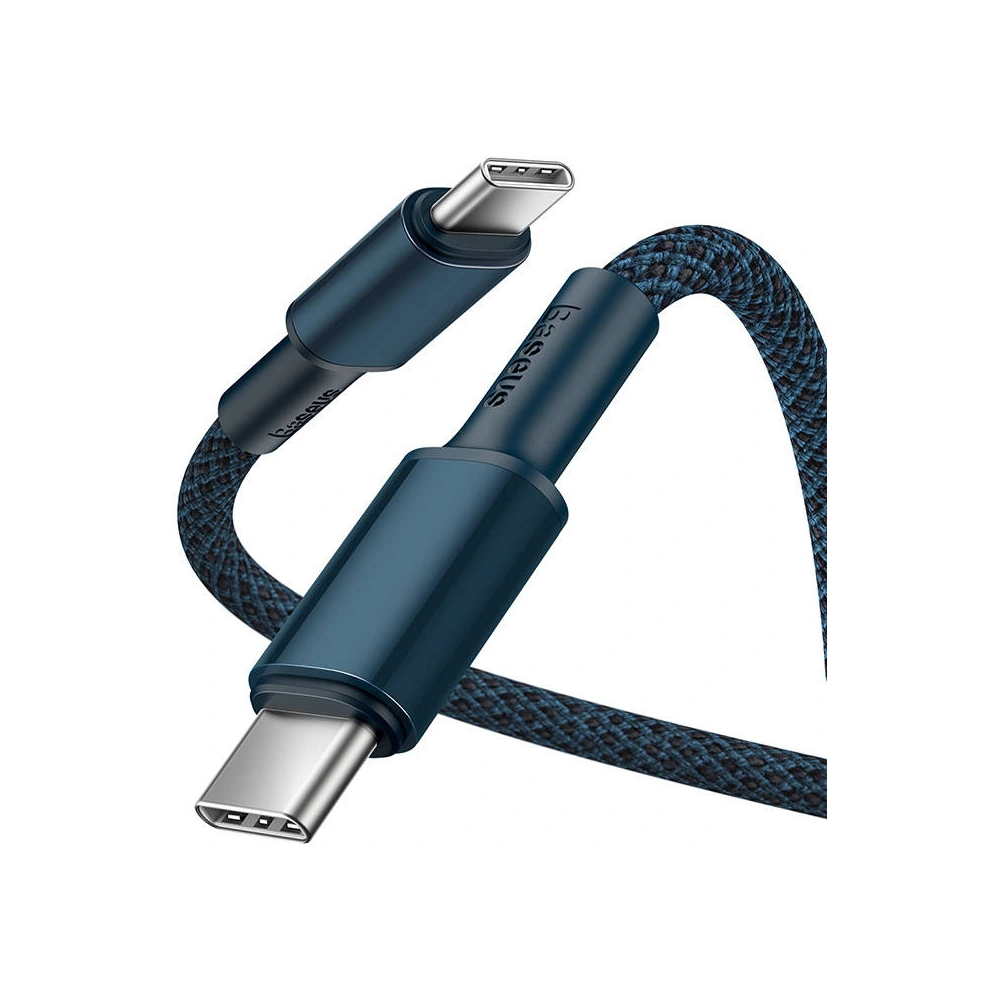 Hurtownia GSM - Kabel USB-C na USB-C Baseus High Density Braided, 100W, 2m (modrý) - BSU3040BLU - {ean13} - Hurt