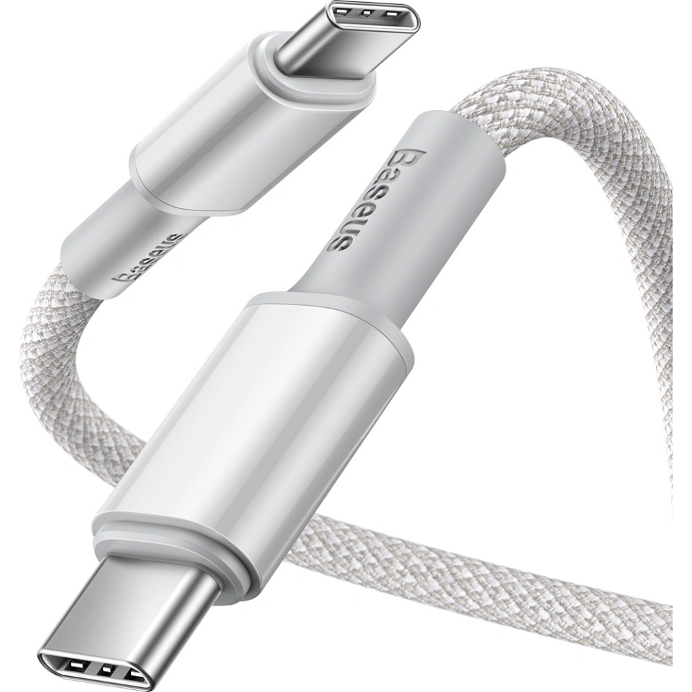 Hurtownia GSM - Kabel USB-C do USB-C Baseus High Density Braided, 100W, 2m (bílý) - BSU3041WHT - {ean13} - Hurt