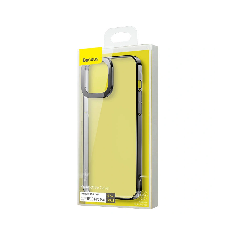 Etui Baseus Glitter Apple iPhone 13 Pro Max (czarne)