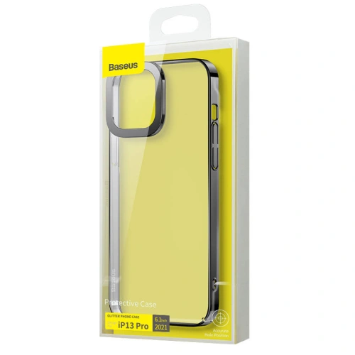 Etui Baseus Glitter Apple iPhone 13 Pro (czarne)
