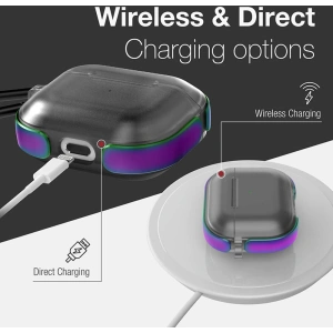 Wholesale Raptic Air Case Apple AirPods 3 with Soft Rubber Texture and Removable Carabiner - Iridescent - XDR156IRI - {ean13} - Hurt