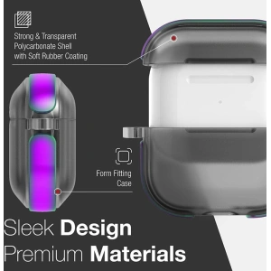Wholesale Raptic Air Case Apple AirPods 3 with Soft Rubber Texture and Removable Carabiner - Iridescent - XDR156IRI - {ean13} - Hurt