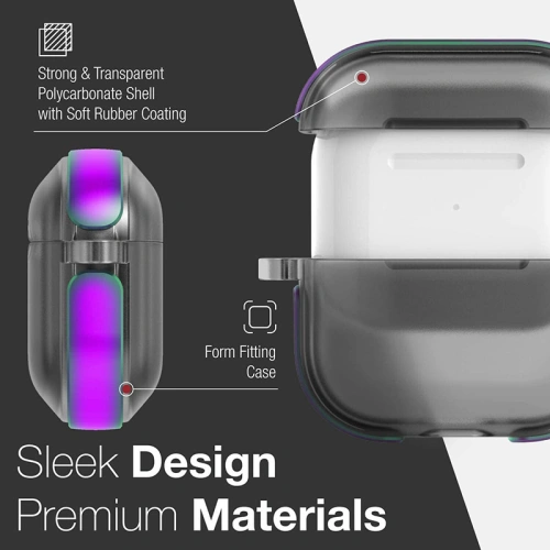 Etui X-Doria Raptic Air Apple AirPods 3 z karabińczykiem (Iridescent)