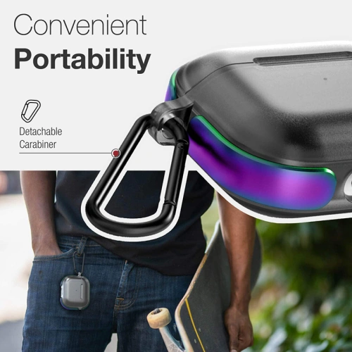 Etui X-Doria Raptic Air Apple AirPods 3 z karabińczykiem (Iridescent)