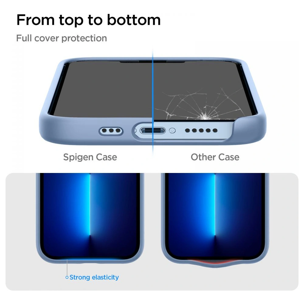 Wholesale Case Spigen Silicone Fit Apple iPhone 13 Pro Sierra Blue - SPN2072BLUE - {ean13} - Hurt