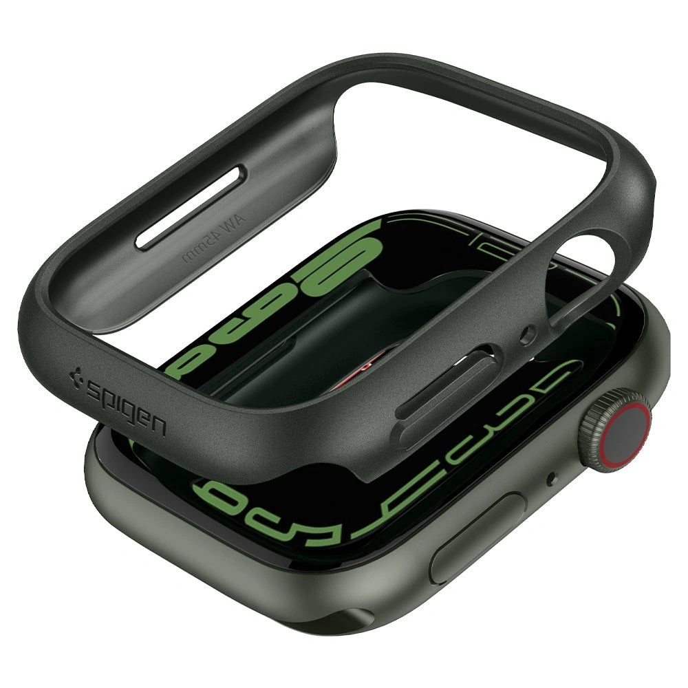 Hurtownia GSM - Etui Spigen Thin Fit Apple Watch 4/5/6/7/8/9/SE 44/45mm Vojenská zelená - SPN2074GRN - {ean13} - Hurt