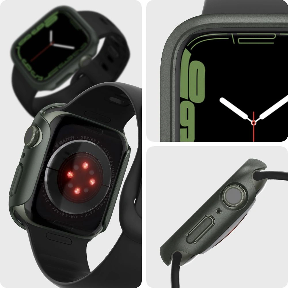 Hurtownia GSM - Etui Spigen Thin Fit Apple Watch 4/5/6/7/8/9/SE 44/45mm Vojenská zelená - SPN2074GRN - {ean13} - Hurt