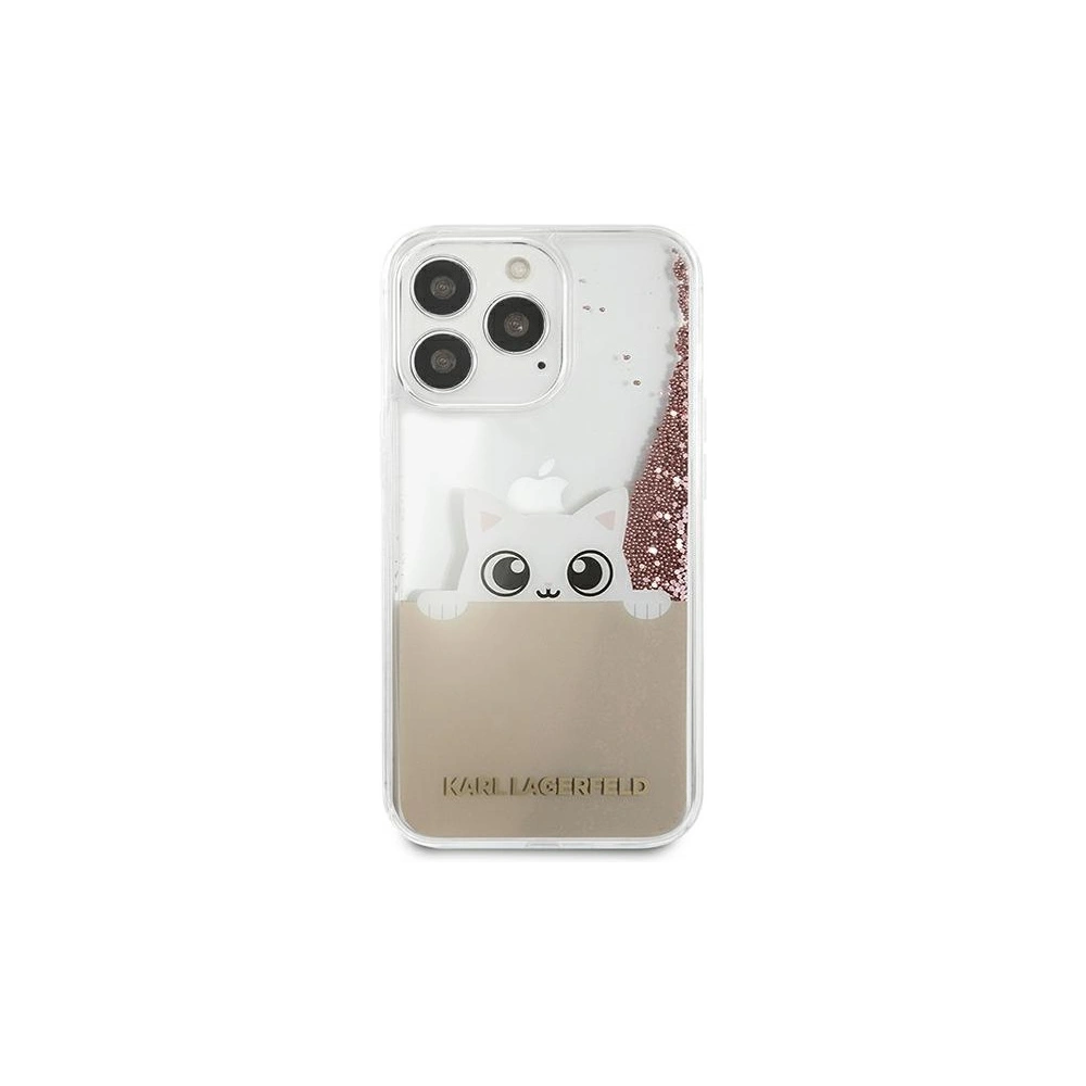 Hurtownia GSM - Etui Karl Lagerfeld KLHCP13LPABGNU Apple iPhone 13 Pro růžový/pink hardcase PEEK A BOO Liquid Glitter - KLD785PNK - {ean13} - Hurt