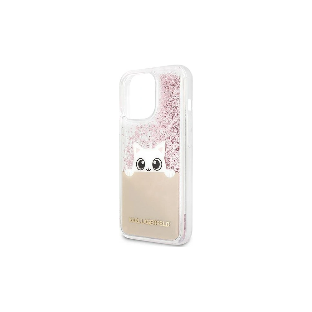 Hurtownia GSM - Etui Karl Lagerfeld KLHCP13LPABGNU Apple iPhone 13 Pro růžový/pink hardcase PEEK A BOO Liquid Glitter - KLD785PNK - {ean13} - Hurt